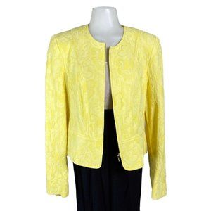 Louben Yellow Jacquard Jacket Zip Up